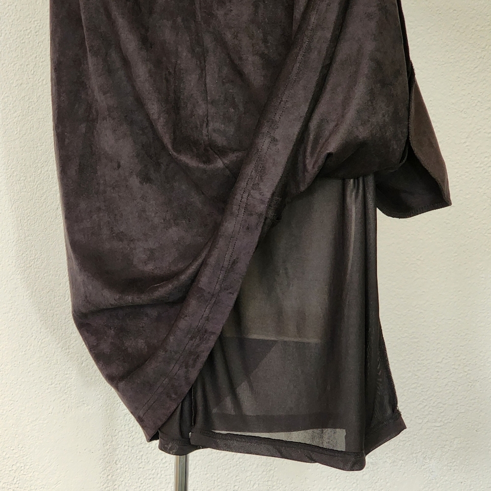 Wishlist Dress Soft Faux Suede Choker Shift Black Size M - Picture 11 of 13